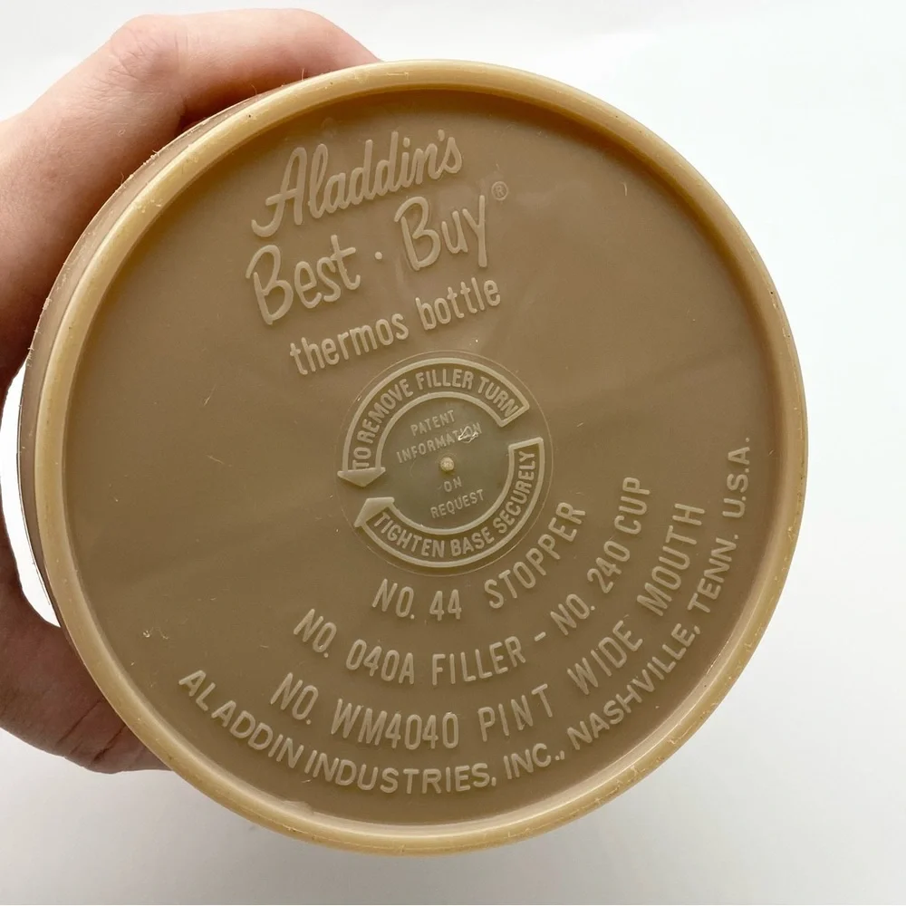 Vintage 1970s Aladdin Plaid Thermos Pint Size - Picture 4 of 13
